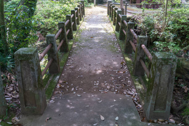 istock Old mossy stone bridge in Japan 2149599729