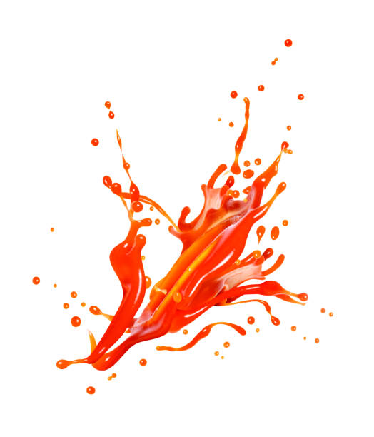 istock Splashes of red vegetable or fruit juice isolated on white background 2149600012