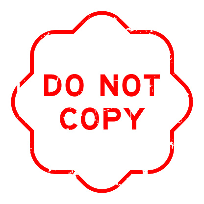 Grunge red do not copy word rubber seal stamp on white background