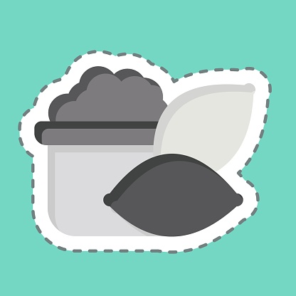 Sticker line cut Yams. related to Healthy Food symbol. simple design illustration