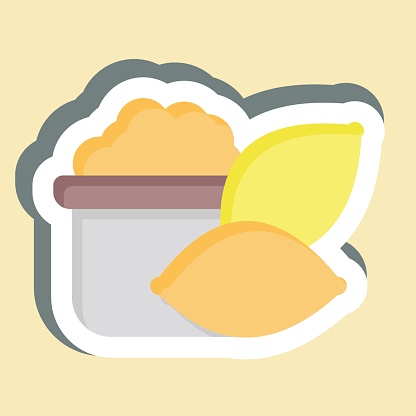Sticker Yams. related to Healthy Food symbol. simple design illustration