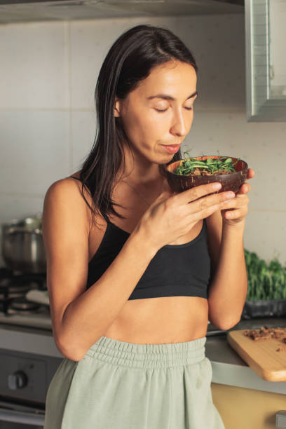 istock Happy woman in the kitchen. 2149602897