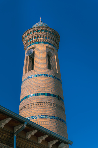 JUNE 20, 2023, TASHKENT, UZBEKISTAN: View on the construction of Mir-i-Arab mosque in Tashkent, Uzbekistan.