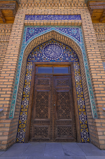 Tashkent, Uzbekistan - June, 23, 2023: Ancient Mosque in the downtown of Tashkent, Uzbekistan