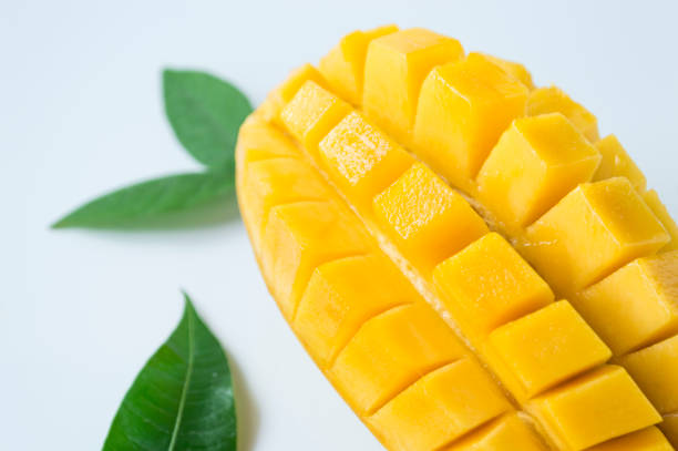 istock Ripe mango, bright yellow flesh, juicy. 2149604338
