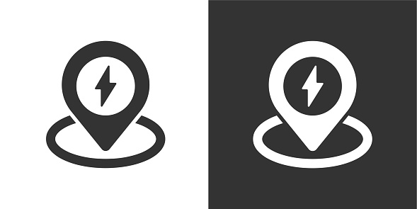 Green electric car glyph solid icon. Solid icon that can be applied anywhere, simple, pixel perfect and modern style