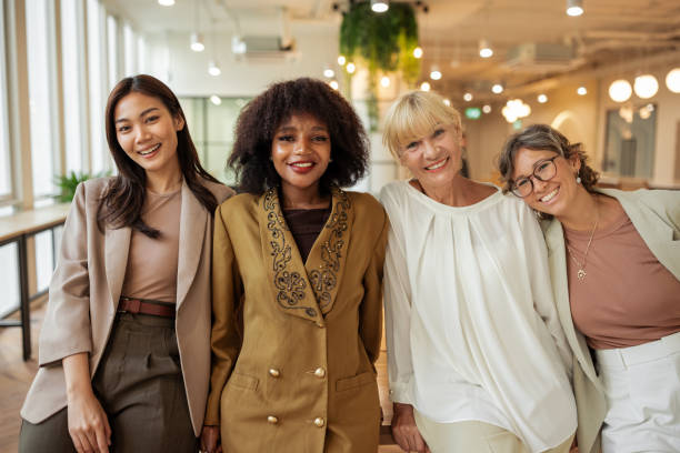 istock Portrait of a smiling business team 2149608472