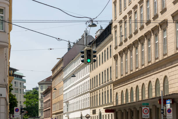 istock Traffic lights at the intersection of streets in Vienna 2149609032