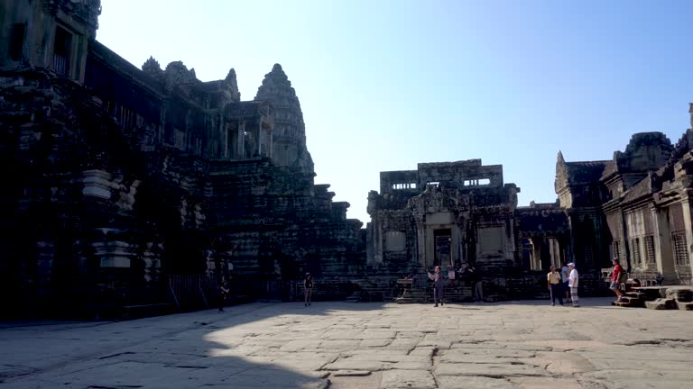 Angkor Wat temple complex in Cambodia. The largest temple in the world.