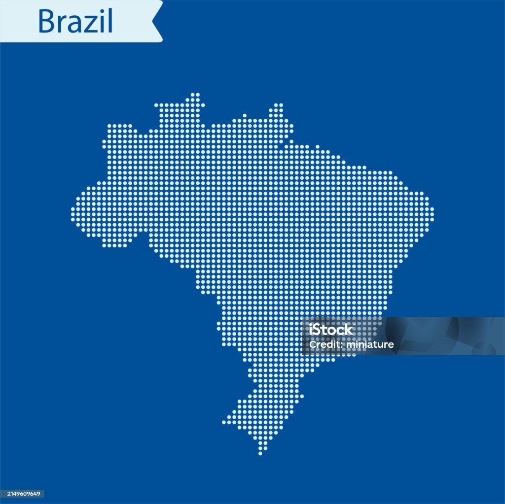 Brazil Map Ploting Brazil Map Stock Illustration - Download Image Now - Backgrounds ...