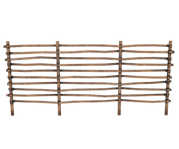 istock 3d rendering wooden fence, security concept 2149610047