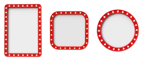 istock set of red labels retro light bulb frame for sale 3d render 2149610800