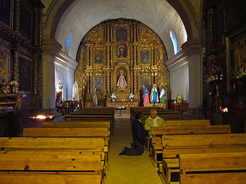 San Cristobal de Las Casas, Mexico - 05 Mar 2011: The ancient church in San Cristobal de Las Casas, Mexico