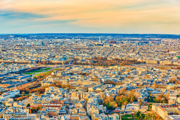 istock View from the Montparnasse tower on fabulous Paris in early spring. 2149615722