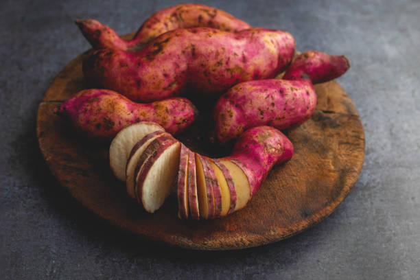 istock selective focus of red sweet potatoes. 2149615853