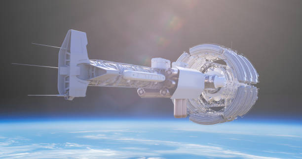 istock Set against the Earth's backdrop is the space station 2149620265