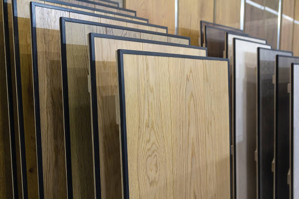 istock Wooden laminate veneer material for interior architecture and construction 2149621091