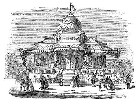 From the park of the exhibition of 1867. The Imperial Pavilion