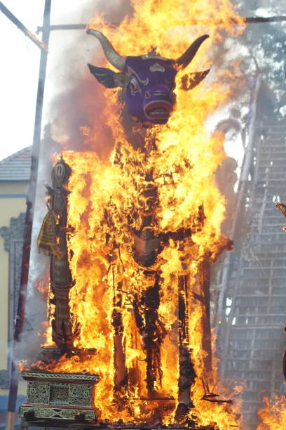 istock Pelebon bali, burning purple cow 2149621724