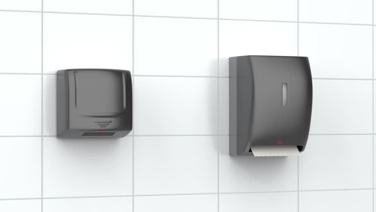 Paper towel dispenser and electric hand dryer