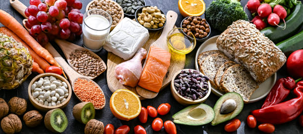 istock Food products representing the DASH diet 2149625548