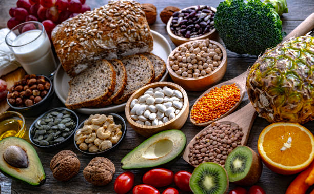 istock Food products representing the DASH diet 2149625594