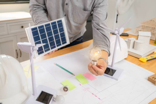 istock The engineer is designing an energy-efficient house 2149626641