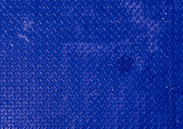 Old blue diamond steel metal sheet texture, material backgrounds
