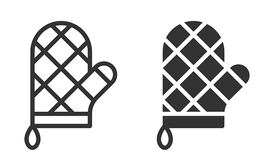 Kitchen glove icon. Vector illustration