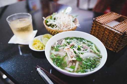 This soup noodle must be one of the very familiar dishes when you travel to Vietnam.  Pho has different styles in Northern Vietnam and Southern Vietnam. I had this chicken pho in Can Tho, Southern Vietnam. Topping was very simple but light chicken broth and flat rice noodles are common wherever you eat it. Very comforting food.