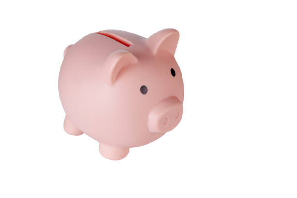 istock Piggy bank pig on isolated white background 2149633403