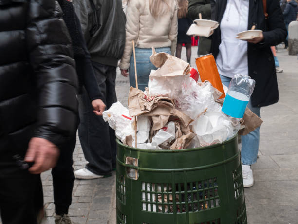 istock public trash can full of rubbish 2149633652