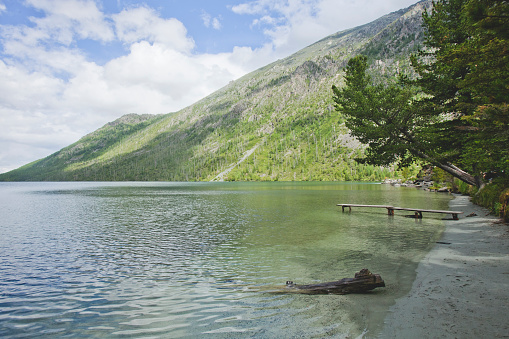 Multinskiye lake, Altai mountains landscape. Russian nature