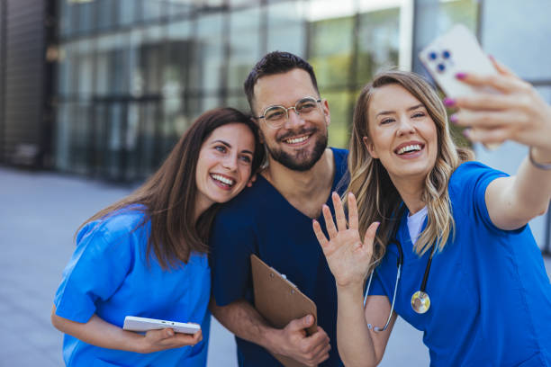 istock Doctors, team and selfie with diversity and health group 2149636556