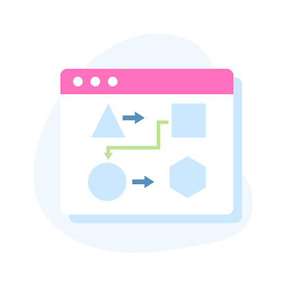Grab this carefully designed flat icon of Website Flowchart in trendy style