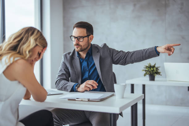 istock Manager is hard talking with employee in an office 2149640089
