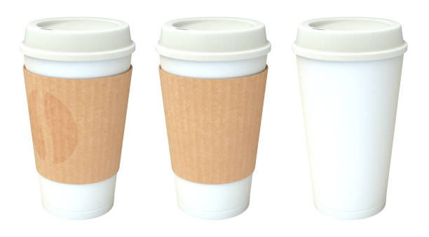 istock Blank white takeaway coffee cups set with cover isolated on white background 2149640264