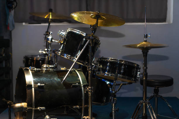 istock Close-up of a drum kit in a music studio 2149645532