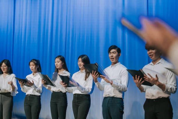 istock Asian Chinese Choir chorus performance group Singing on stage 2149650519