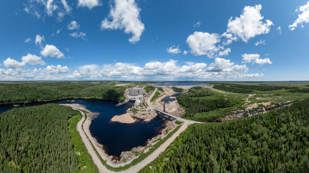 istock Aerial View of Hydro Electricity Dam, Quebec, Canada 2149653528
