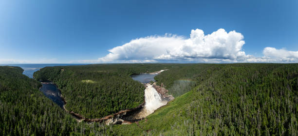 Montauban waterfall at La Mauricie national park in Quebec. Canada.