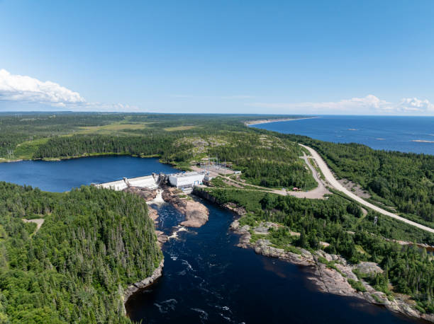 istock Aerial View of Hydro Electricity Dam, Quebec, Canada 2149653983