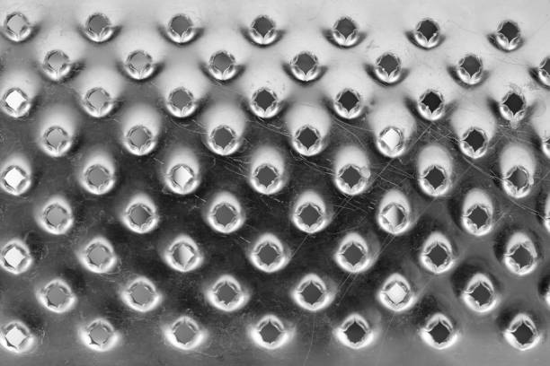 Stainless steel grater close up abstract