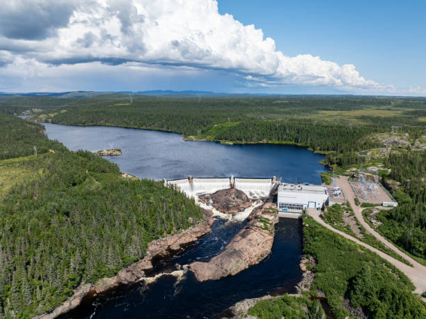 istock Aerial View of Hydro Electricity Dam, Quebec, Canada 2149654577