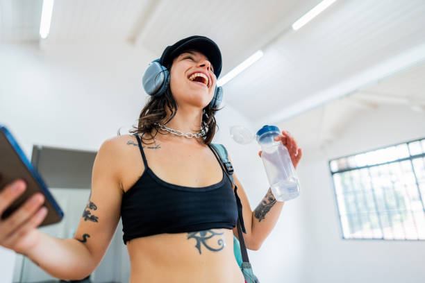 istock Mid adult woman a having fun on dance studio 2149655556