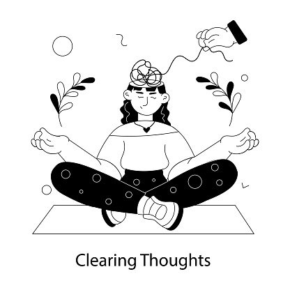 Streamlined Thoughts Image Clearing Thoughts Stock Illustration - Download Image Now - People ...
