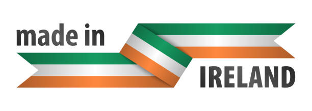 Made in Ireland graphic and label. Made in Ireland graphic and label. Some elements of impact for the use you want to make of it. irish flags for sale stock illustrations