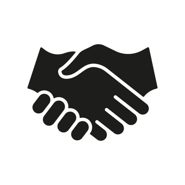Handshake Silhouette Icon. Business Partnership. Greetings, Introduction At Meeting Glyph Pictogram. Hand Shake, Deal Solid Sign. Professional Agreement Symbol. Isolated Vector Illustration Handshake Silhouette Icon. Business Partnership. Greetings, Introduction At Meeting Glyph Pictogram. Hand Shake, Deal Solid Sign. Professional Agreement Symbol. Isolated Vector Illustration. handshake stock illustrations