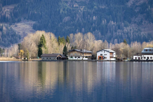 istock Lakeside cabins in austrian alps 2149660501
