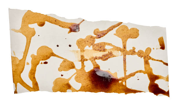 istock Spilled black coffee on a piece of white paper 2149664221